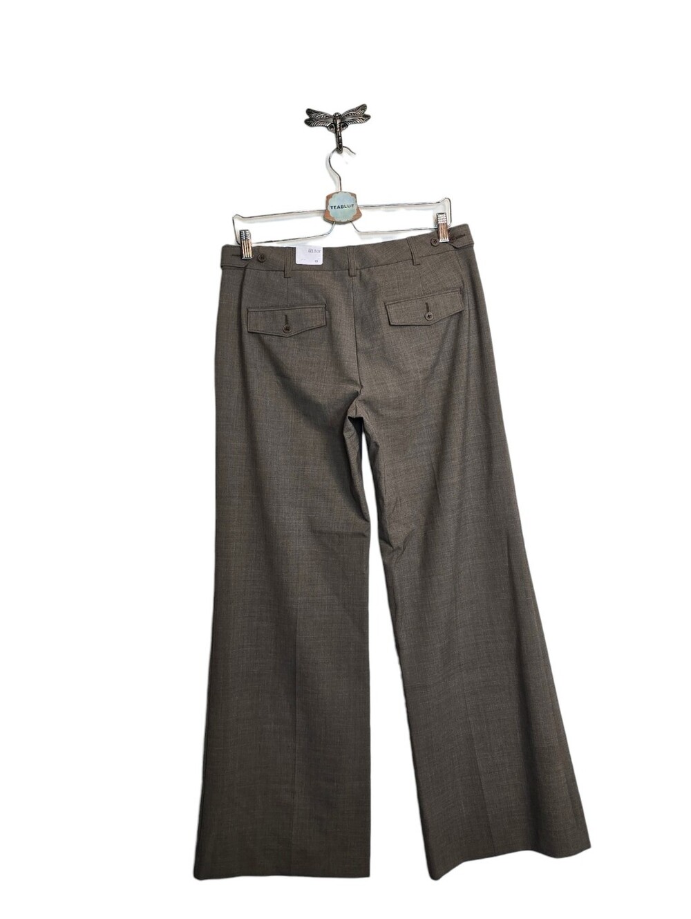 Express Editor Beige Wide Leg Dress Pants Women's Size 10 Stretch Career Trouser